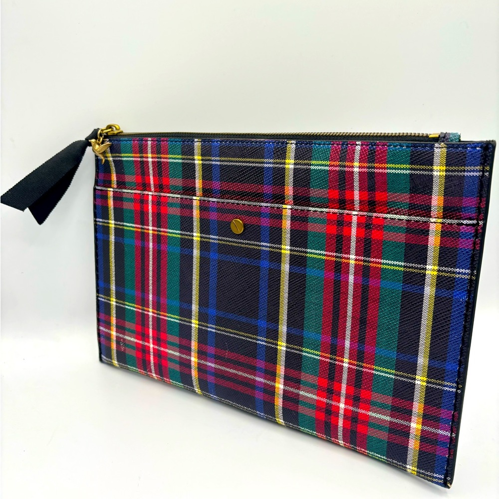 JCrew Plaid Tartan Clutch Pouch